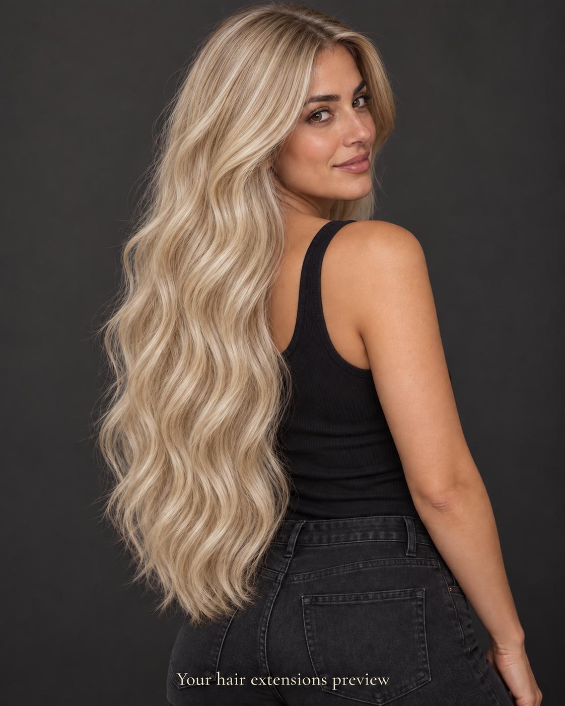 14# - Golden Blonde - Weft - Wavy - 70 cm · 100 g styling preview