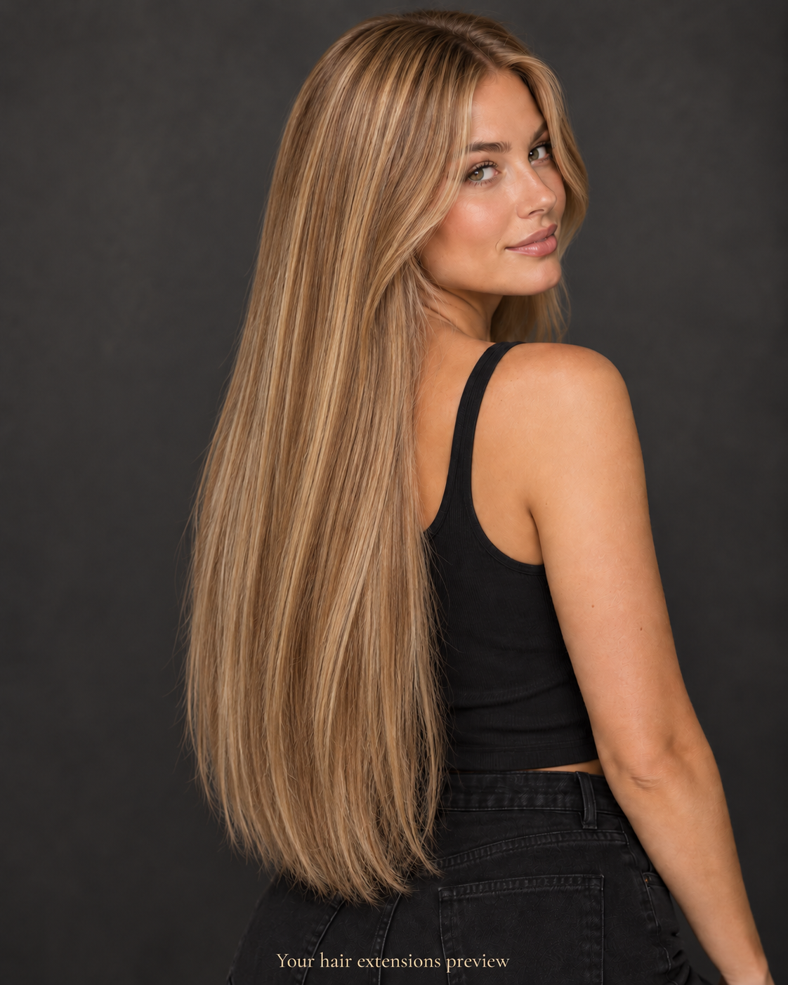 6# - Caramel Brown - Weft - Straight - 60 cm · 100 g styling preview