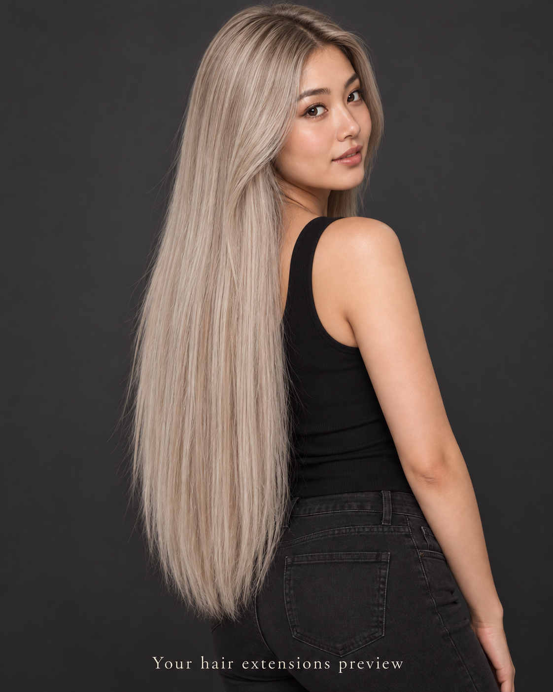 12# - Light Ash Blonde - Weft - Straight - 70 cm · 100 g styling preview