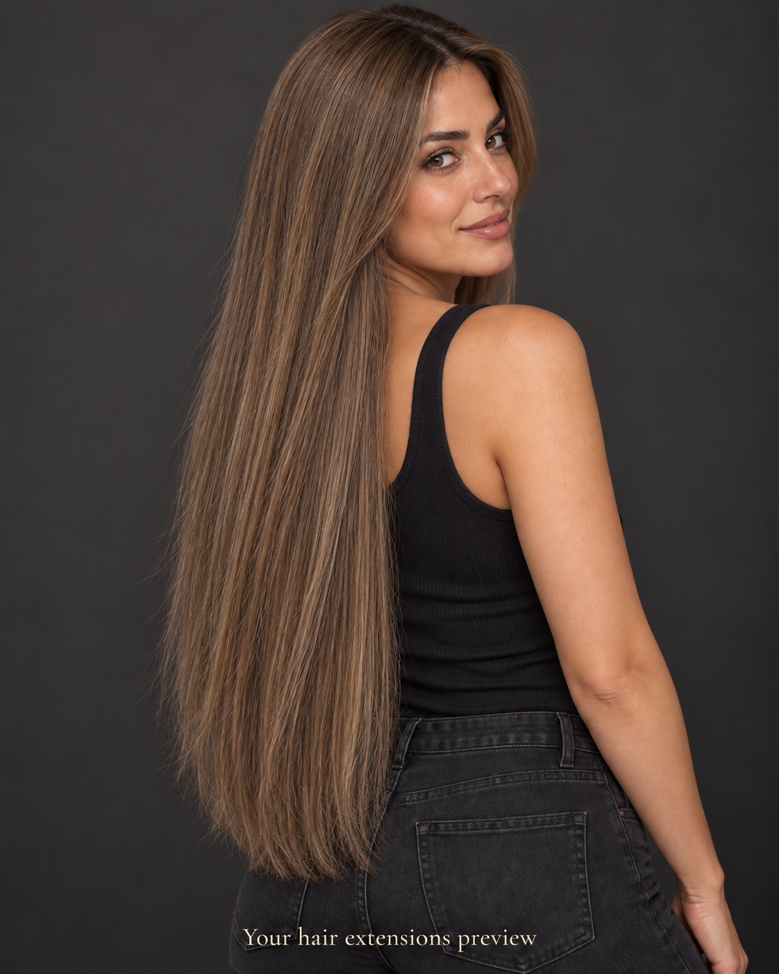 6-1# - Light Ash Brown - Tape-In - Straight - 70 cm · 100 g styling preview