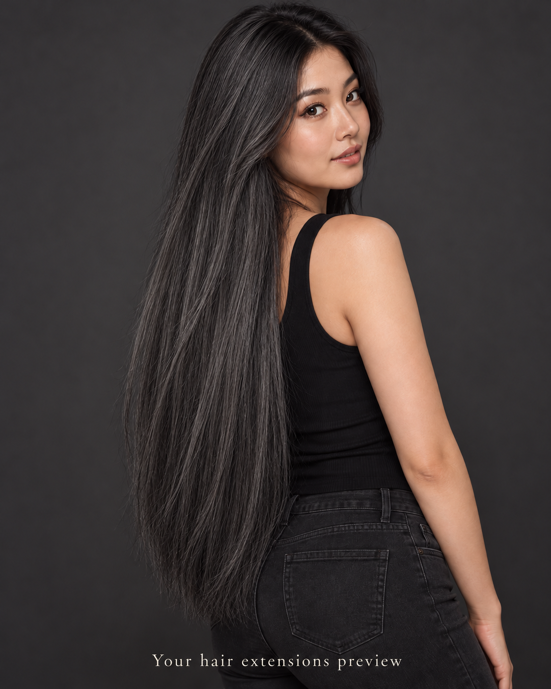 Natural# - Natural Black - I-Tip - Straight - 70 cm · 100 g styling preview