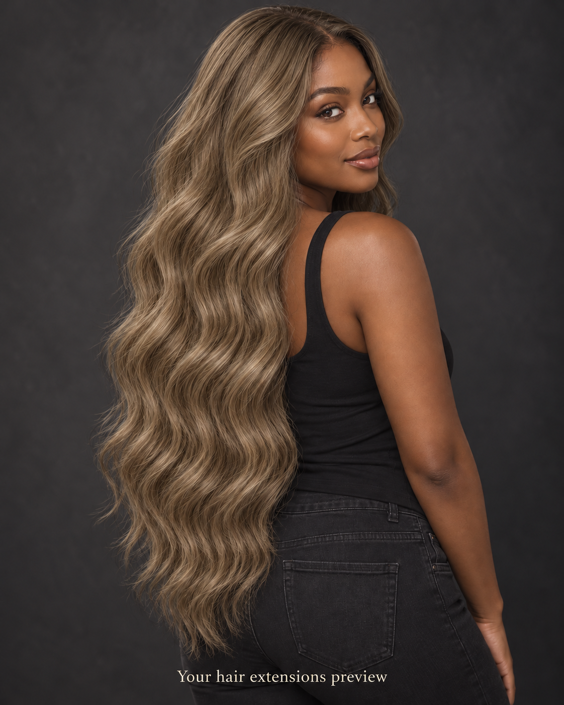 8-1# - Dark Ash Blonde - Tape-In - Wavy - 70 cm · 100 g styling preview