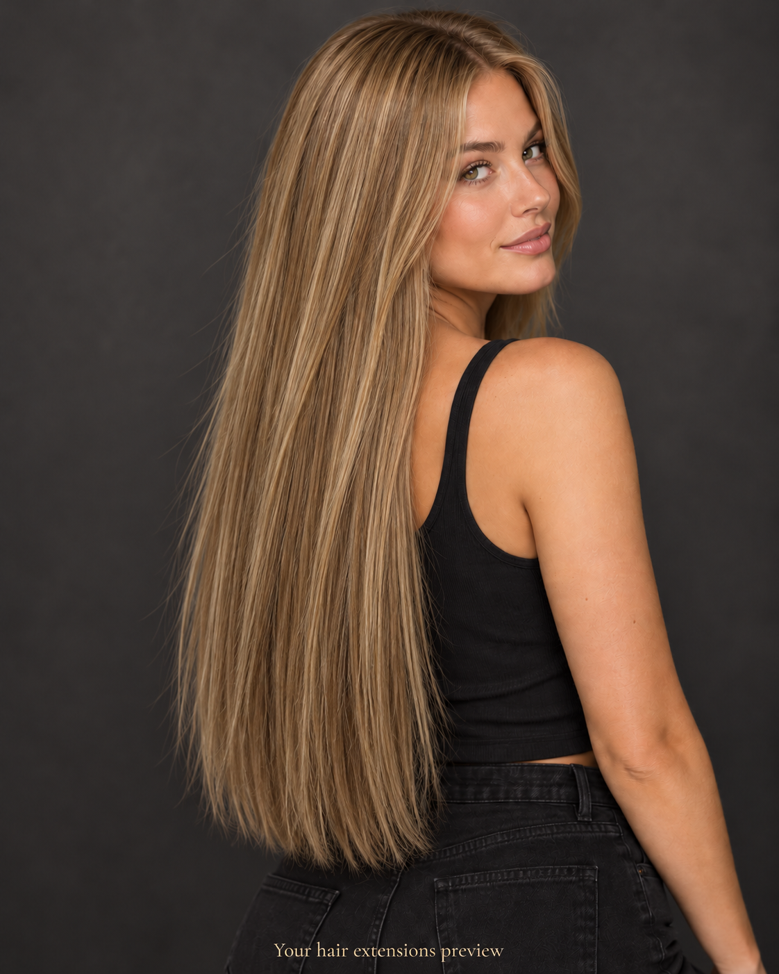 6# - Caramel Brown - Weft - Straight - 55 cm · 100 g styling preview