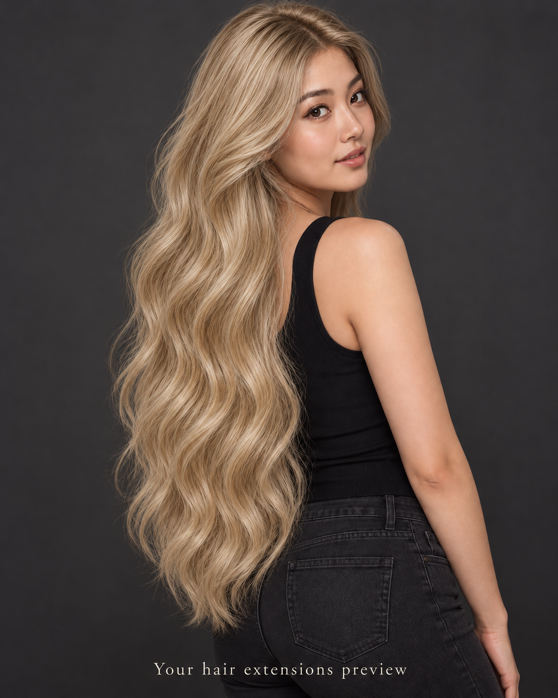 24# - Light Golden Blonde - Weft - Wavy - 70 cm · 100 g styling preview