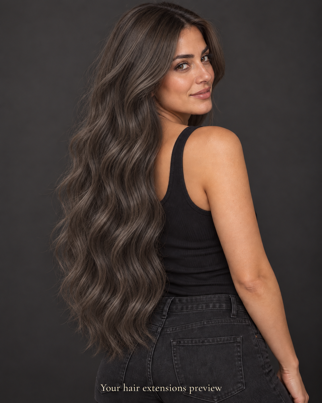 4# - Medium Brown - Tape-In - Wavy - 70 cm · 100 g styling preview