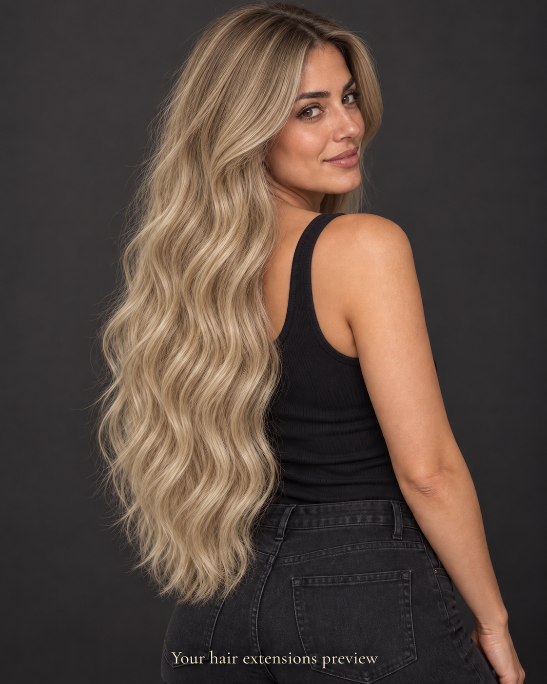 H4/ICE# - Ash Rooted Ice Blonde - Weft - Wavy - 70 cm · 100 g styling preview