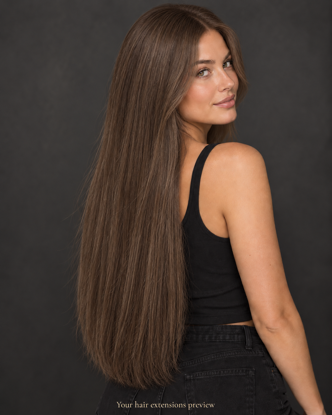 4# - Medium Brown - Weft - Straight - 70 cm · 100 g styling preview