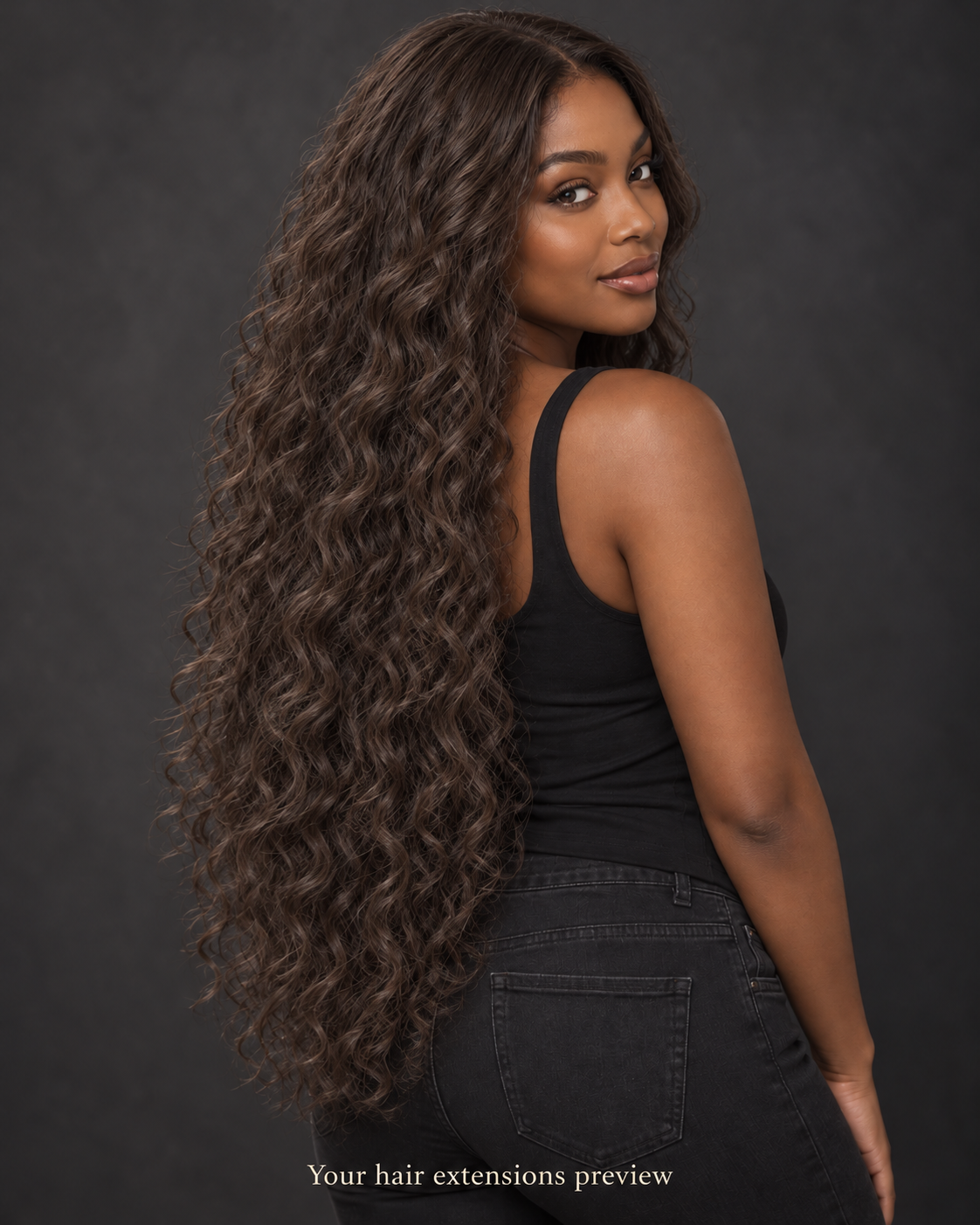 4# - Medium Brown - K-Tip - Curly - 70 cm · 100 g styling preview
