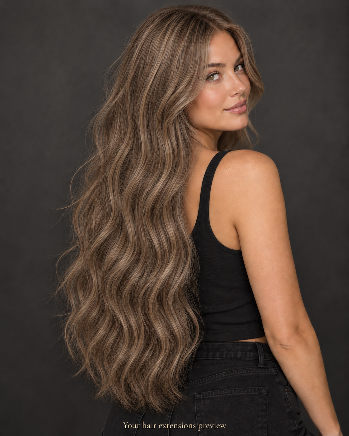 4# - Medium Brown - K-Tip - Wavy - 70 cm · 100 g styling preview