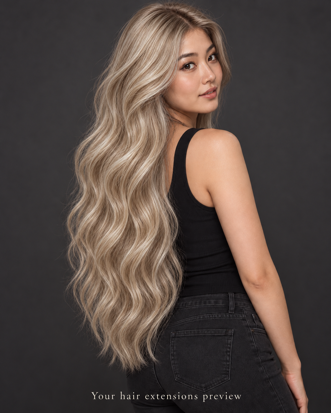 MIX3# - Dimensional Beige Blonde - Weft - Wavy - 70 cm · 100 g styling preview