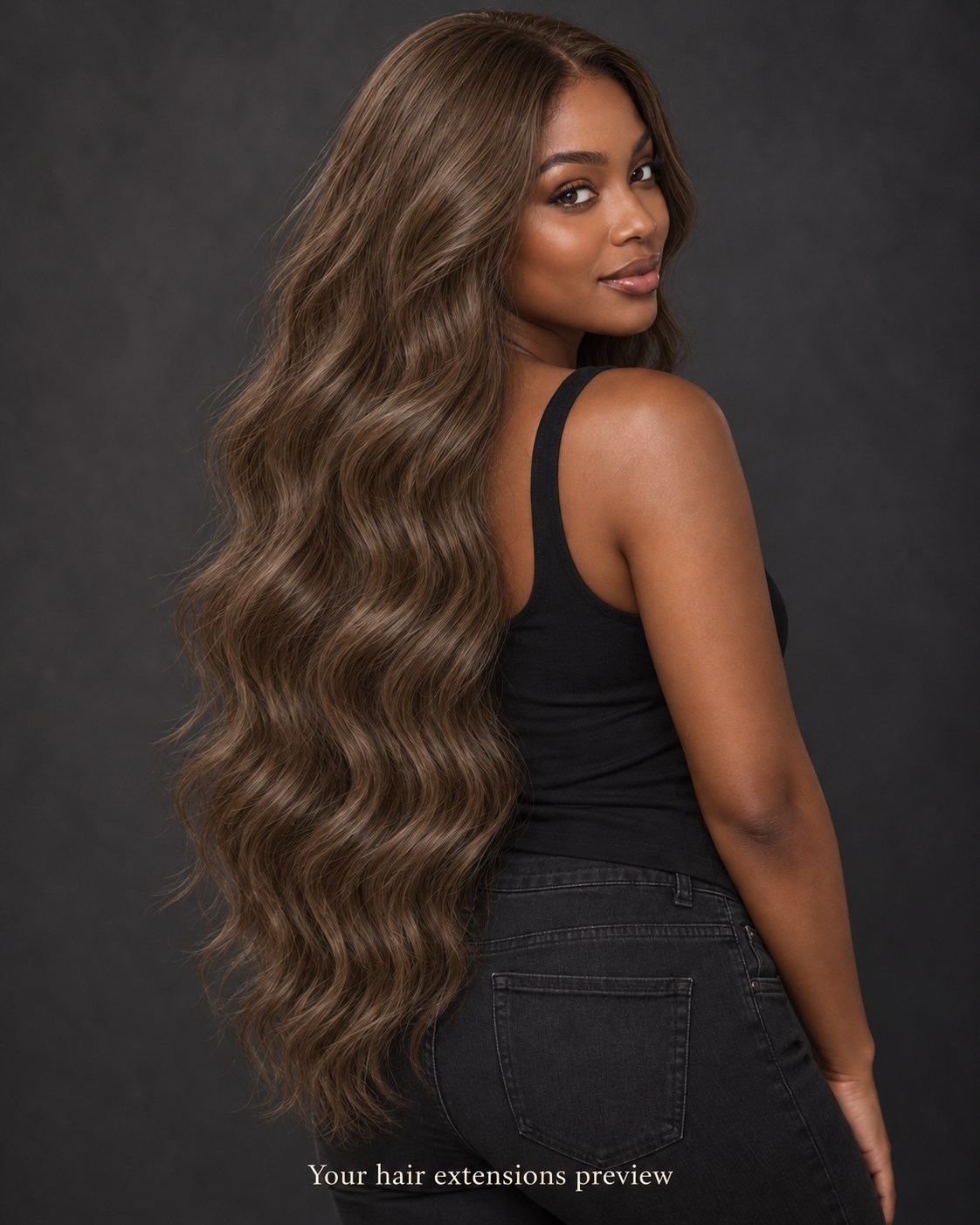 6-1# - Light Ash Brown - Tape-In - Wavy - 70 cm · 100 g styling preview