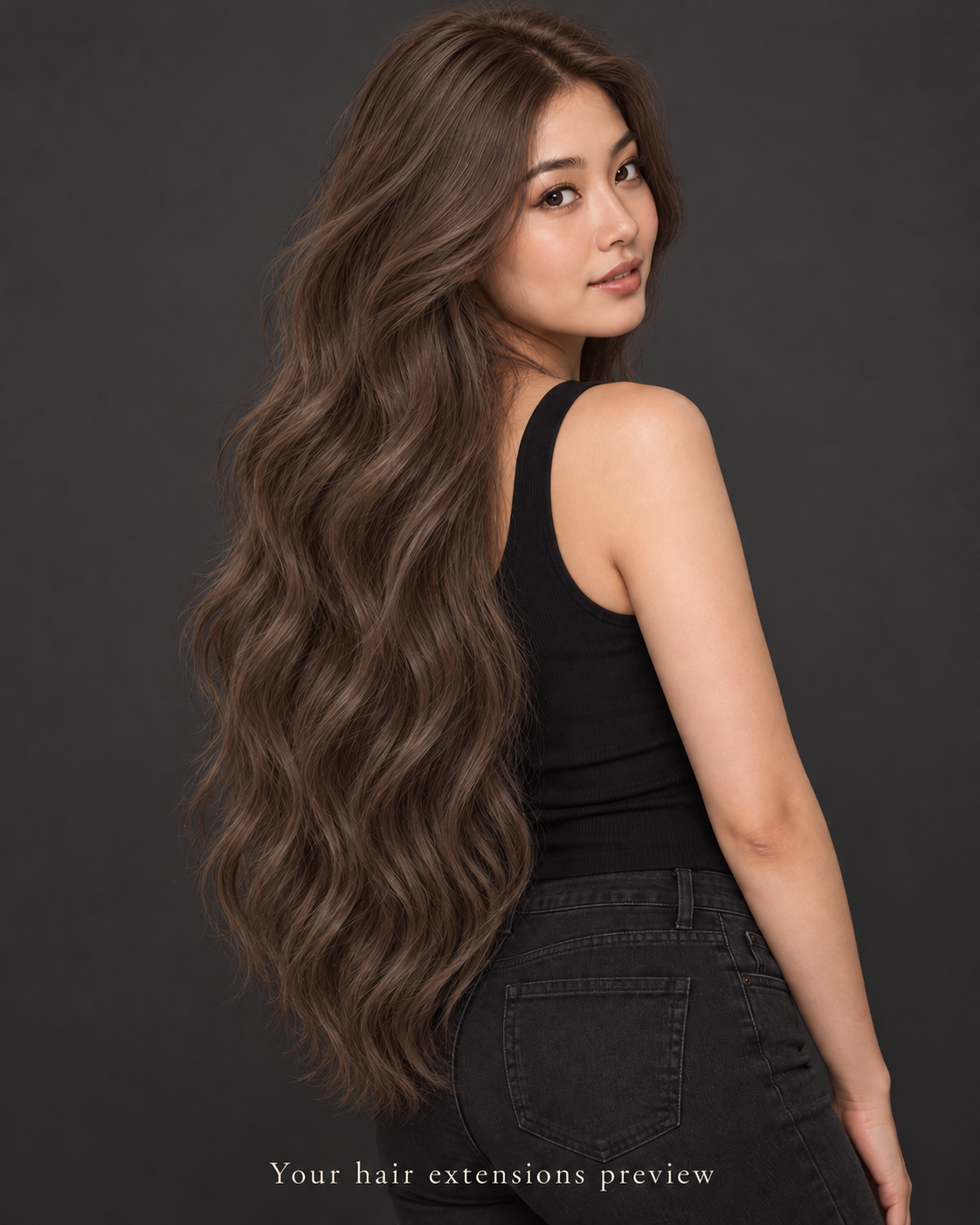 6-1# - Light Ash Brown - Weft - Wavy - 70 cm · 100 g styling preview