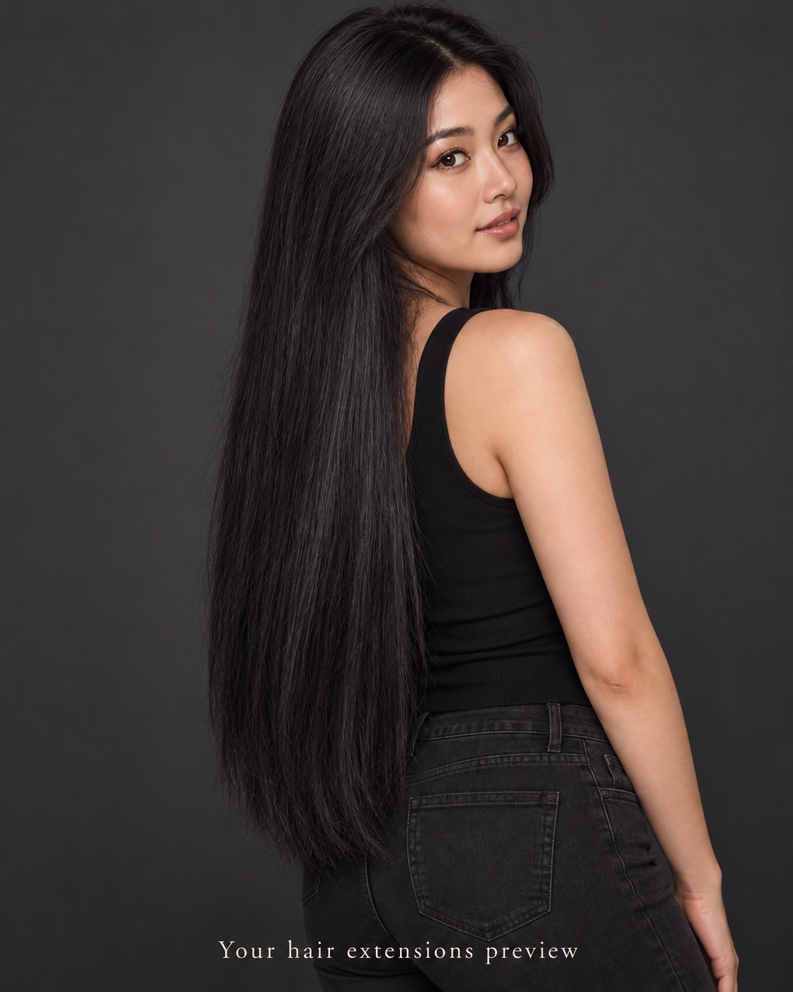 Natural# - Natural Black - Tape-In - Straight - 70 cm · 100 g styling preview