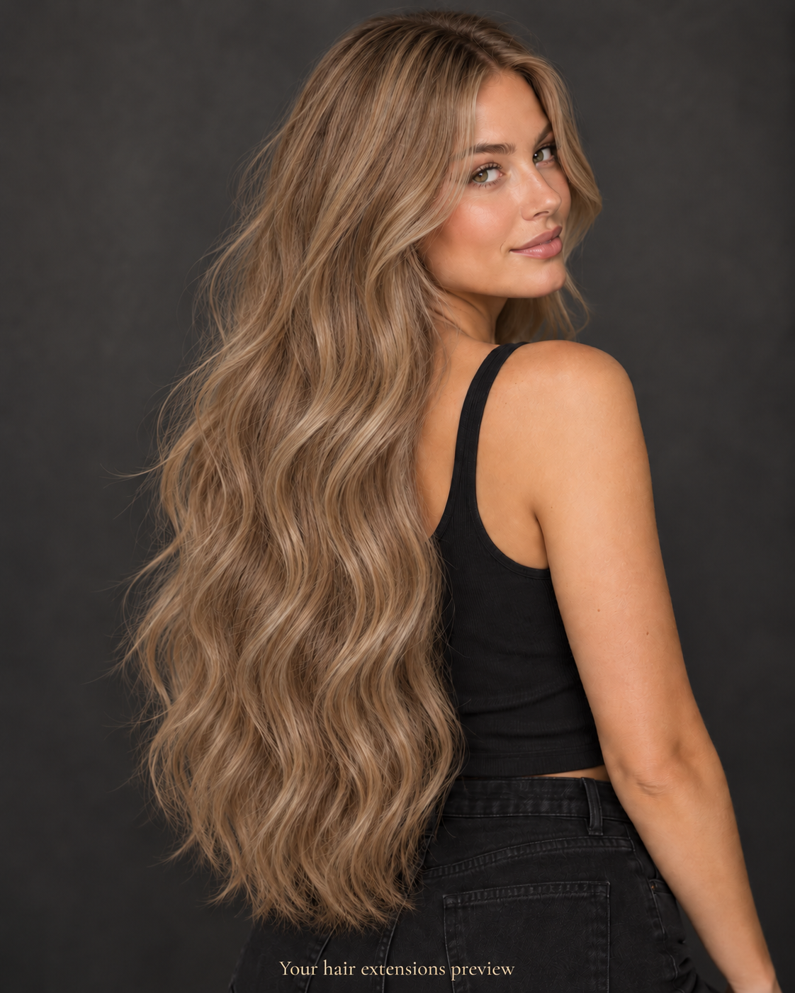 4# - Medium Brown - K-Tip - Wavy - 70 cm · 100 g styling preview