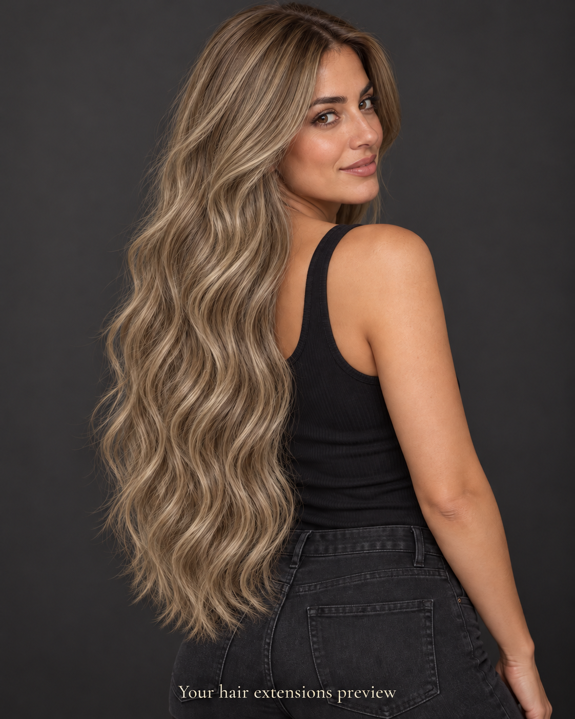 P4/4T27# - Brown and Ash Blonde Blend - K-Tip - Wavy - 70 cm · 100 g styling preview