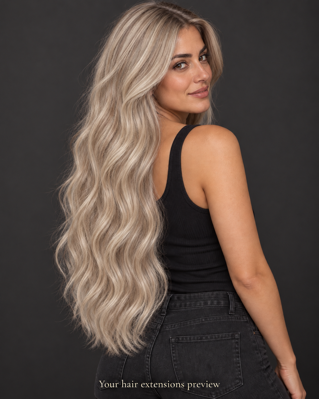 12# - Light Ash Blonde - Weft - Wavy - 70 cm · 100 g styling preview