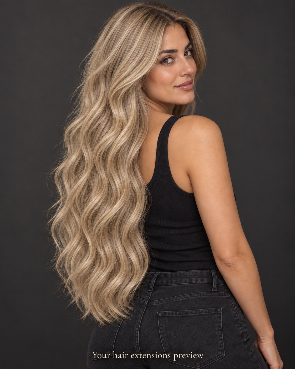 10# - Beige Blonde - K-Tip - Wavy - 70 cm · 100 g styling preview