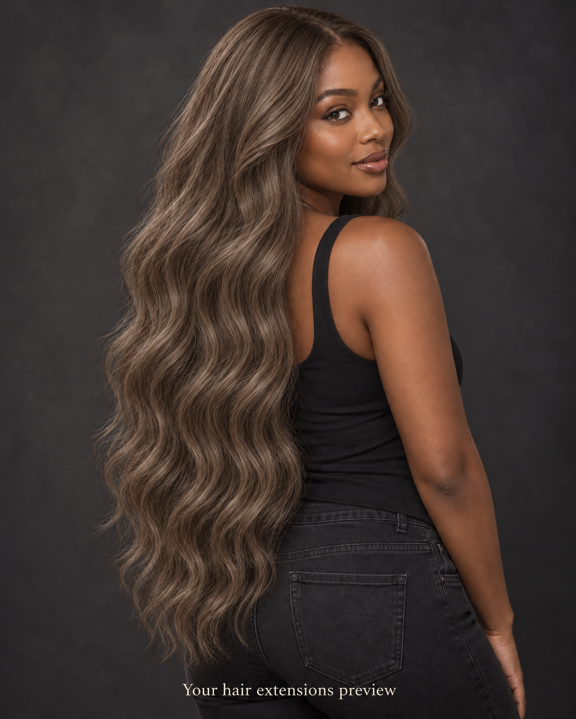 8-1# - Dark Ash Blonde - Tape-In - Wavy - 70 cm · 100 g styling preview