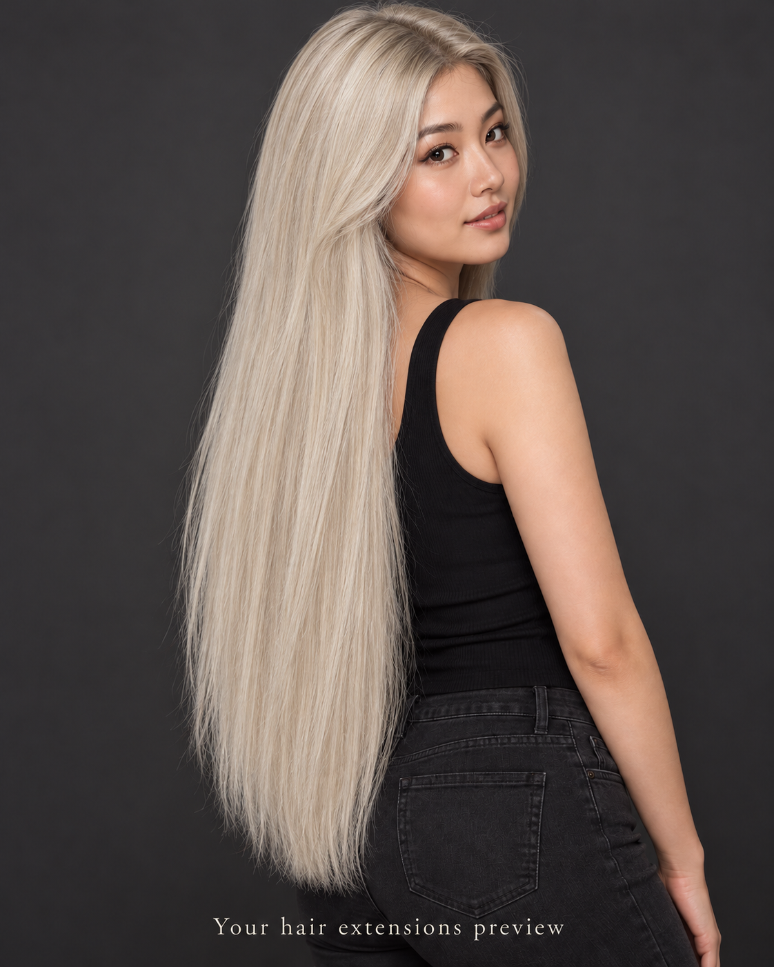 60# - Platinum Blonde - Weft - Straight - 70 cm · 100 g styling preview