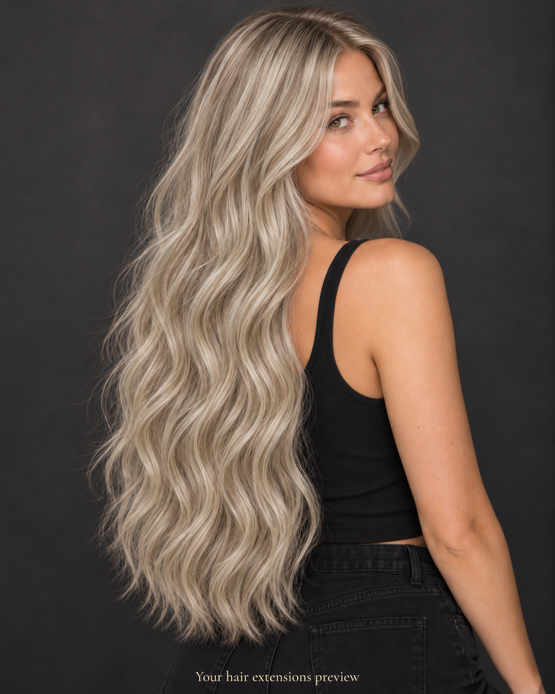 8-1# - Dark Ash Blonde - K-Tip - Wavy - 70 cm · 100 g styling preview