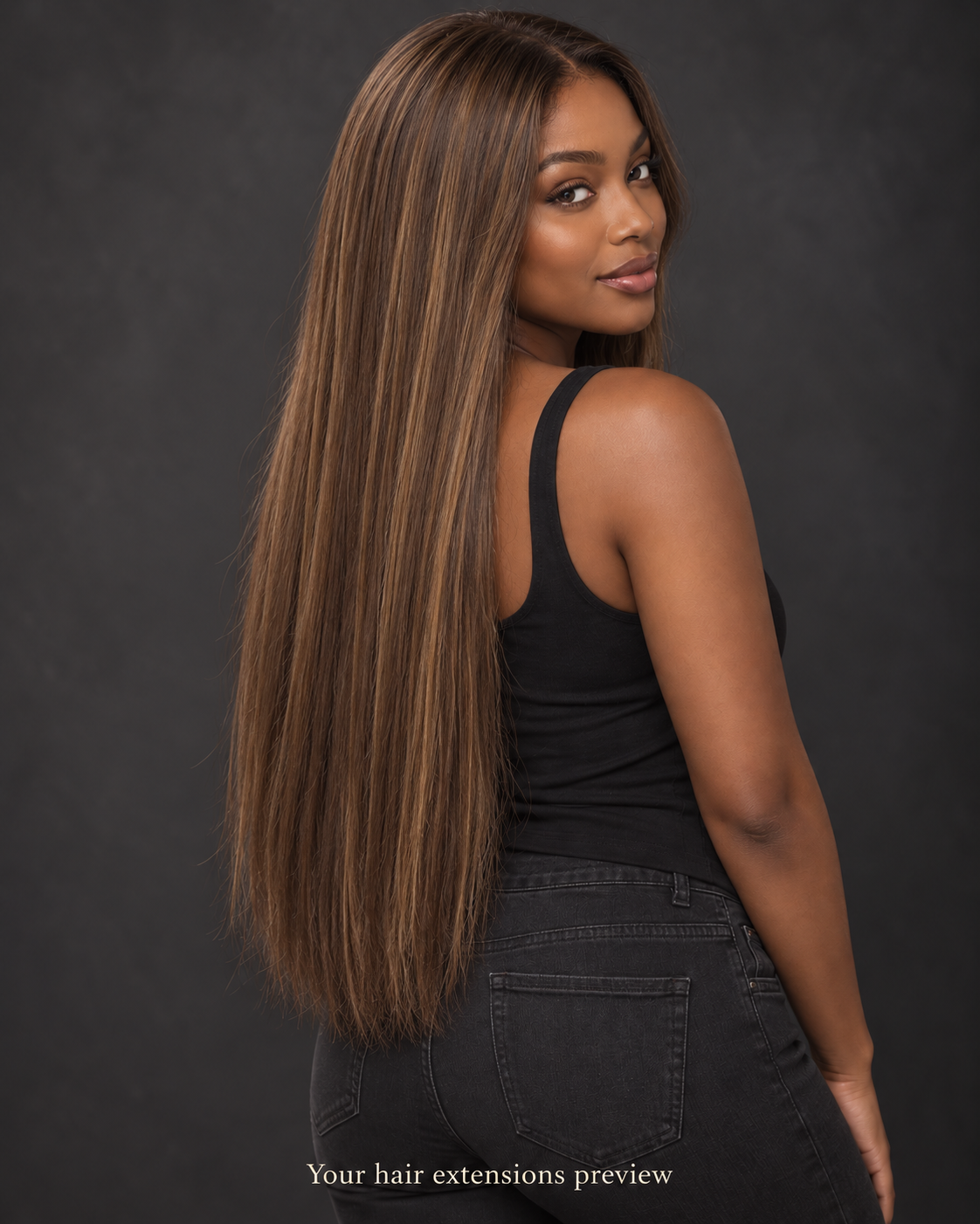 4# - Medium Brown - K-Tip - Straight - 55 cm · 100 g styling preview