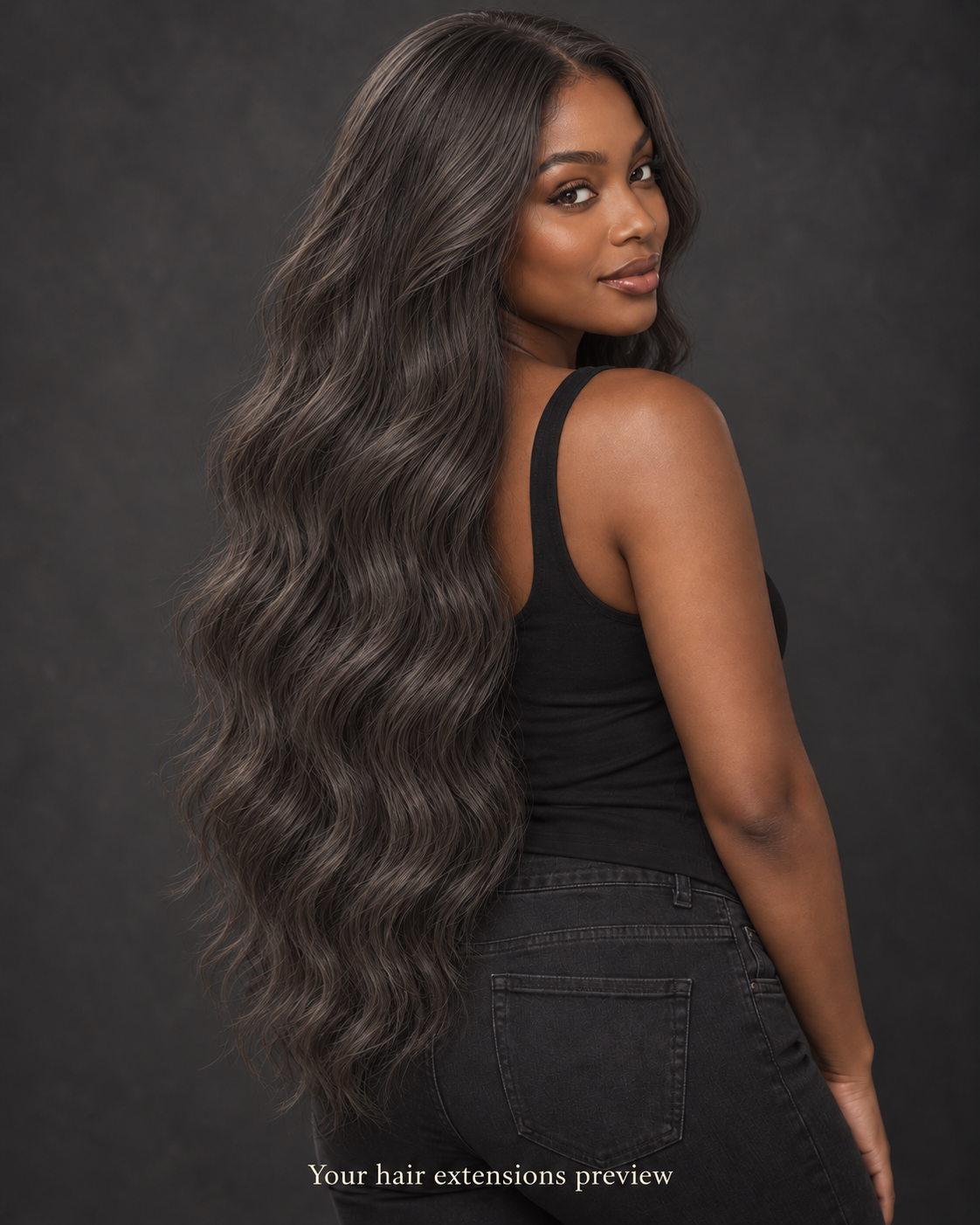 2# - Dark Brown - Tape-In - Wavy - 70 cm · 100 g styling preview
