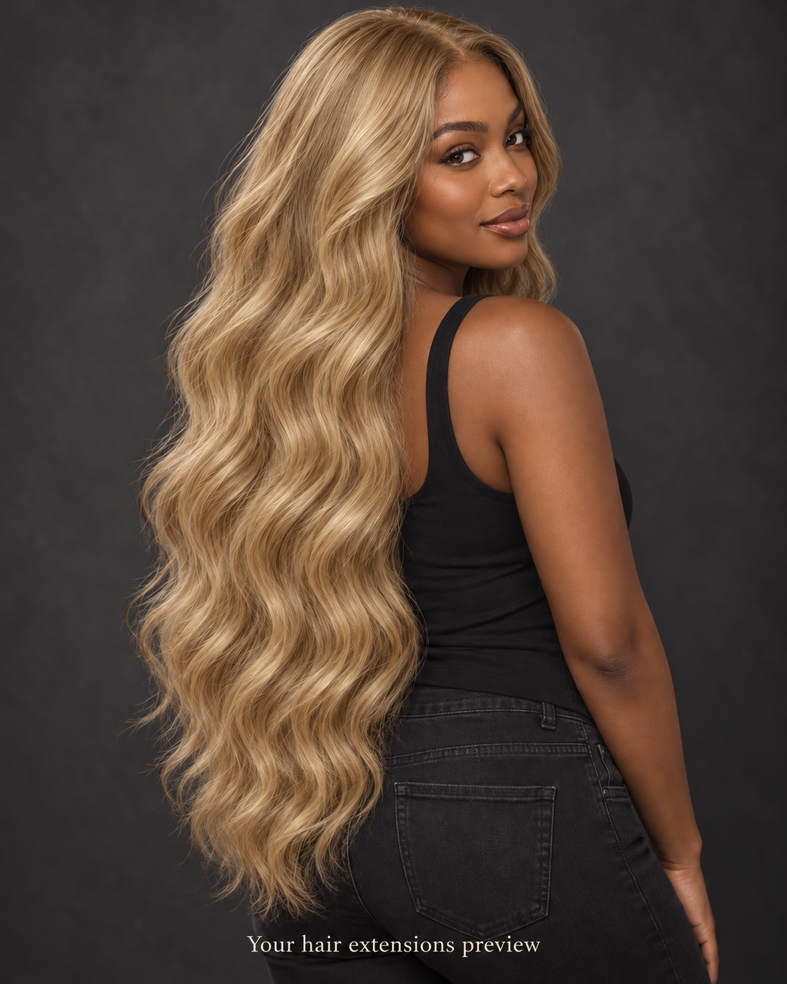 14# - Golden Blonde - Weft - Wavy - 70 cm · 100 g styling preview