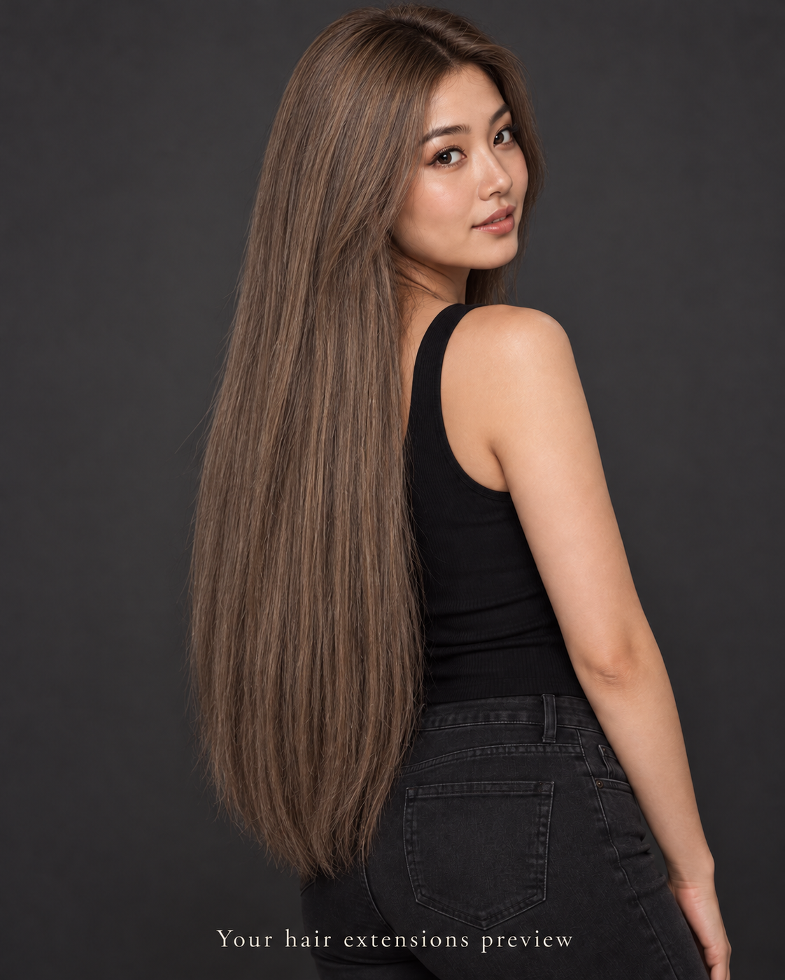 4# - Medium Brown - K-Tip - Straight - 70 cm · 100 g styling preview