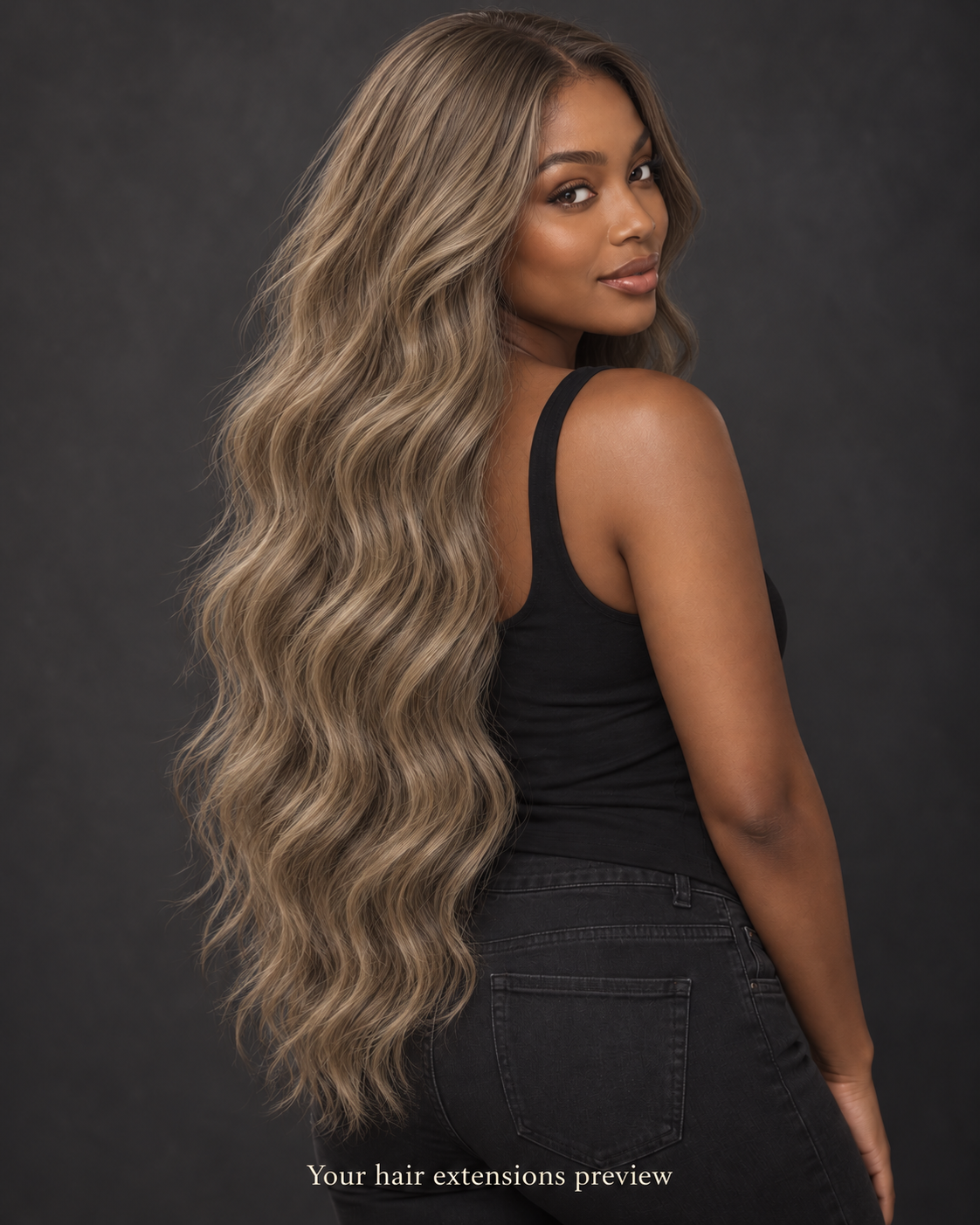8-1# - Dark Ash Blonde - Weft - Wavy - 70 cm · 100 g styling preview