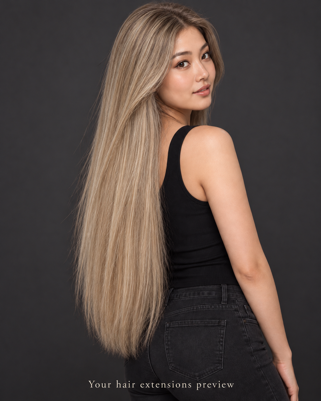 60# - Platinum Blonde - Weft - Straight - 70 cm · 100 g styling preview
