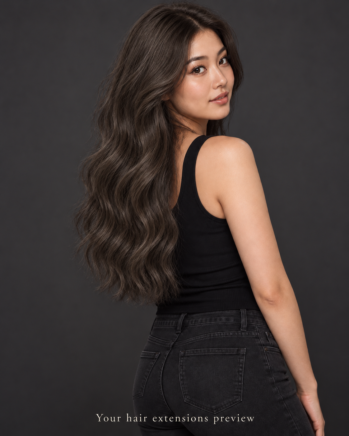 2# - Dark Brown - Nano Ring - Wavy - 40 cm · 100 g styling preview