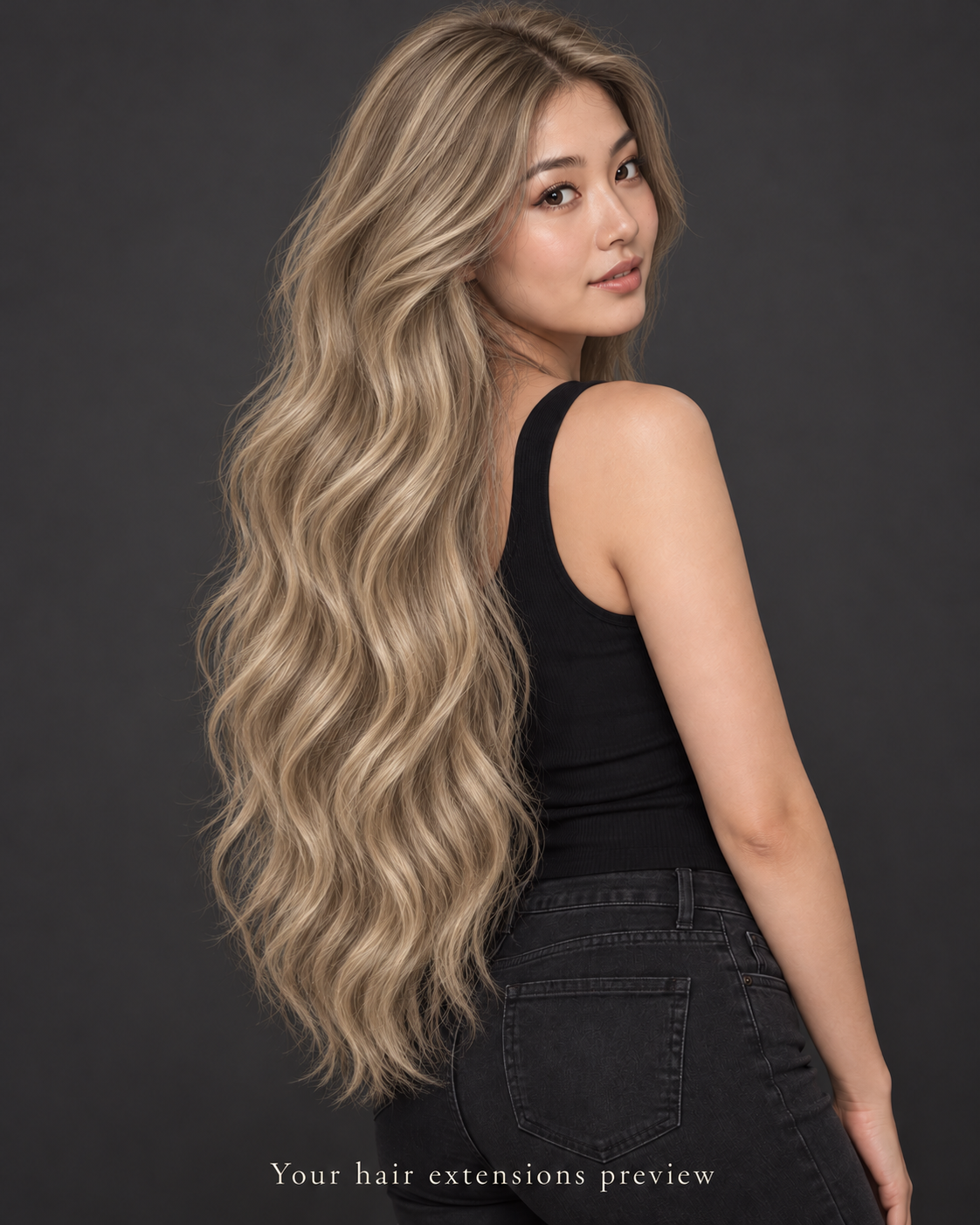 MIX3# - Dimensional Beige Blonde - Weft - Wavy - 70 cm · 100 g styling preview