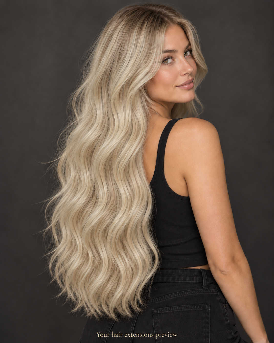 2T/613# - Dark Rooted Blonde - I-Tip - Wavy - 70 cm · 100 g styling preview