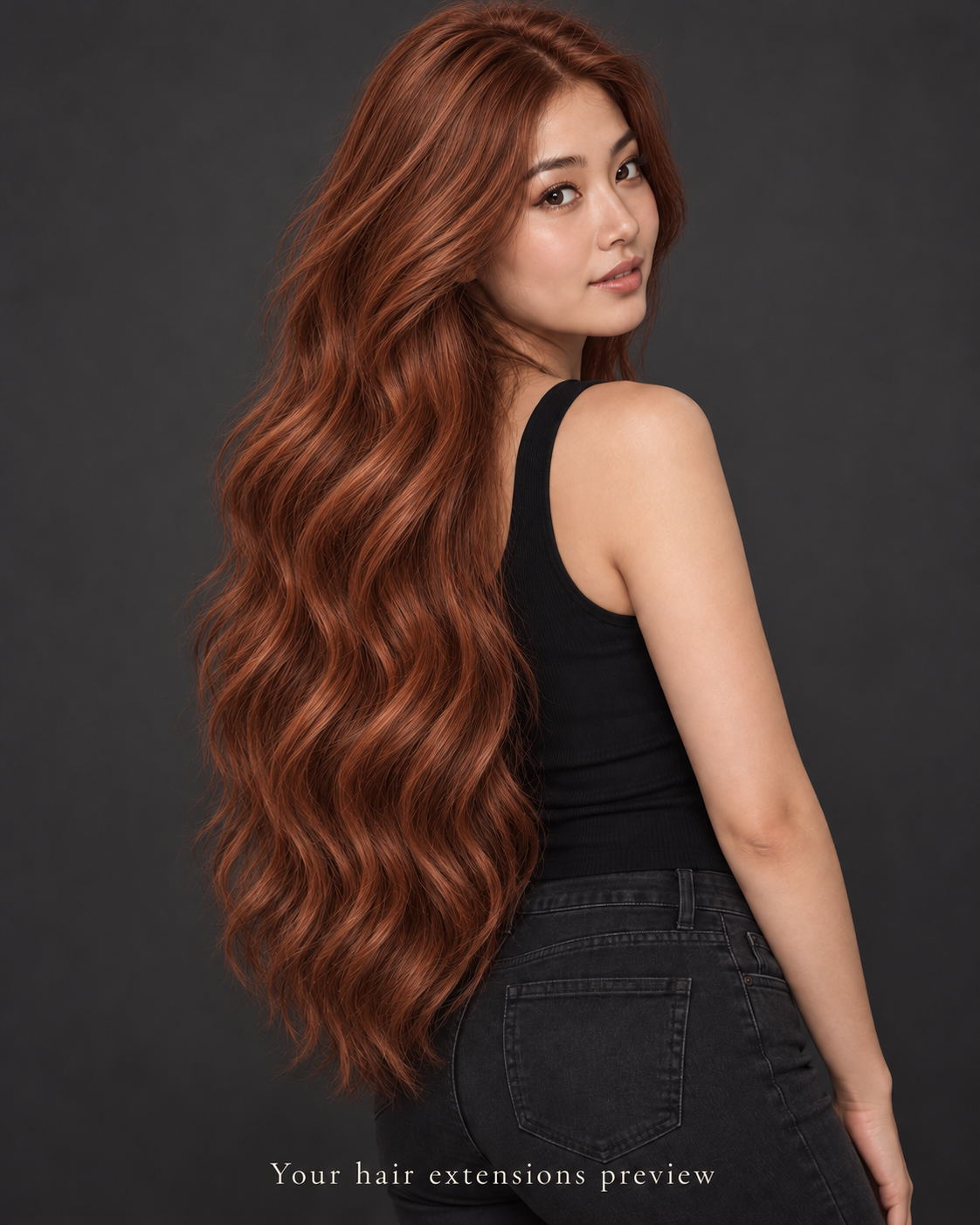 30# - Copper Auburn - K-Tip - Wavy - 70 cm · 100 g styling preview