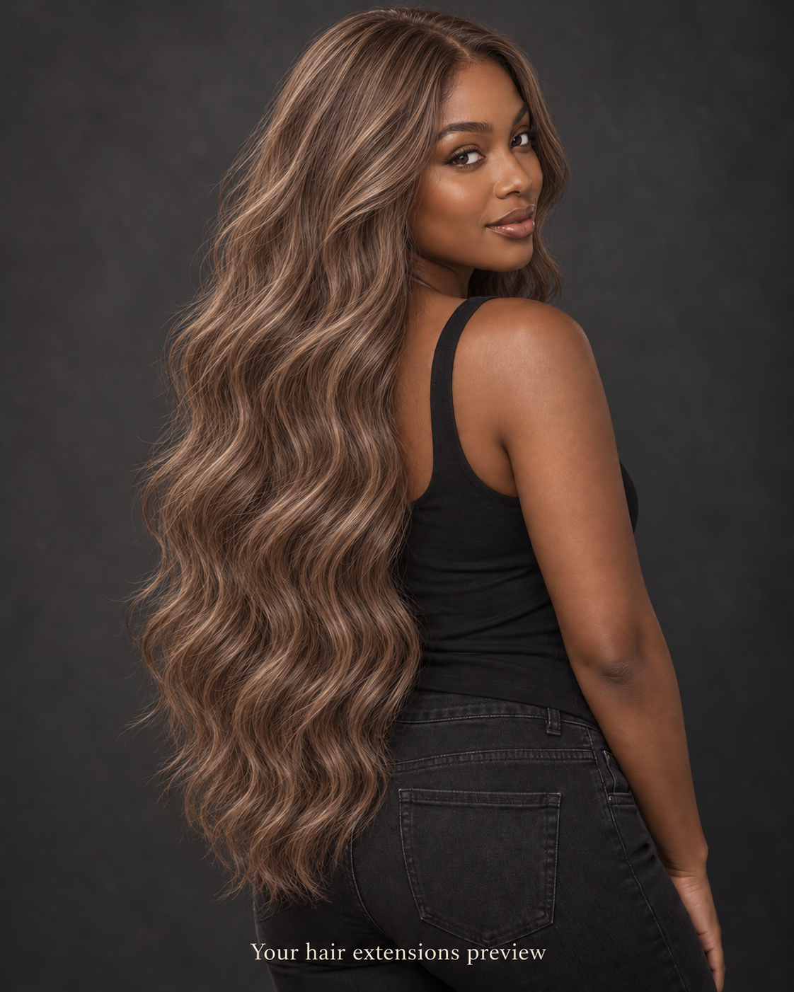 2# - Dark Brown - Weft - Wavy - 70 cm · 100 g styling preview