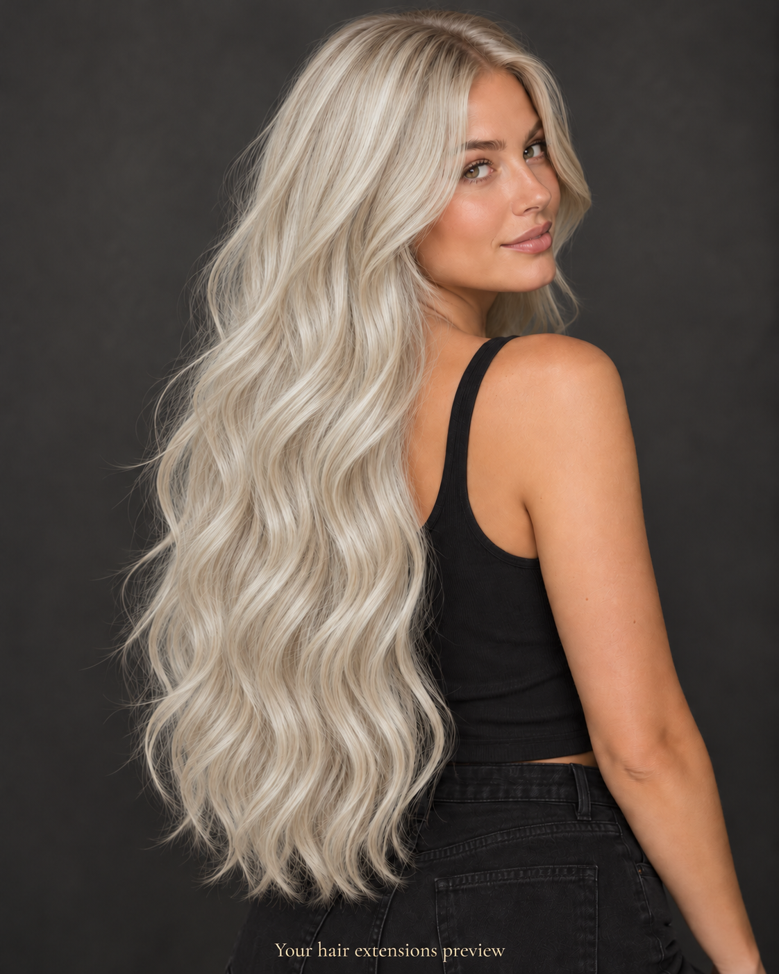 60# - Platinum Blonde - Nano Ring - Wavy - 70 cm · 100 g styling preview